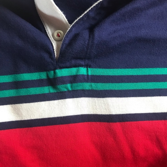 Gant Rugger Red Blue Green White stripe polo shirt - Picture 11 of 11